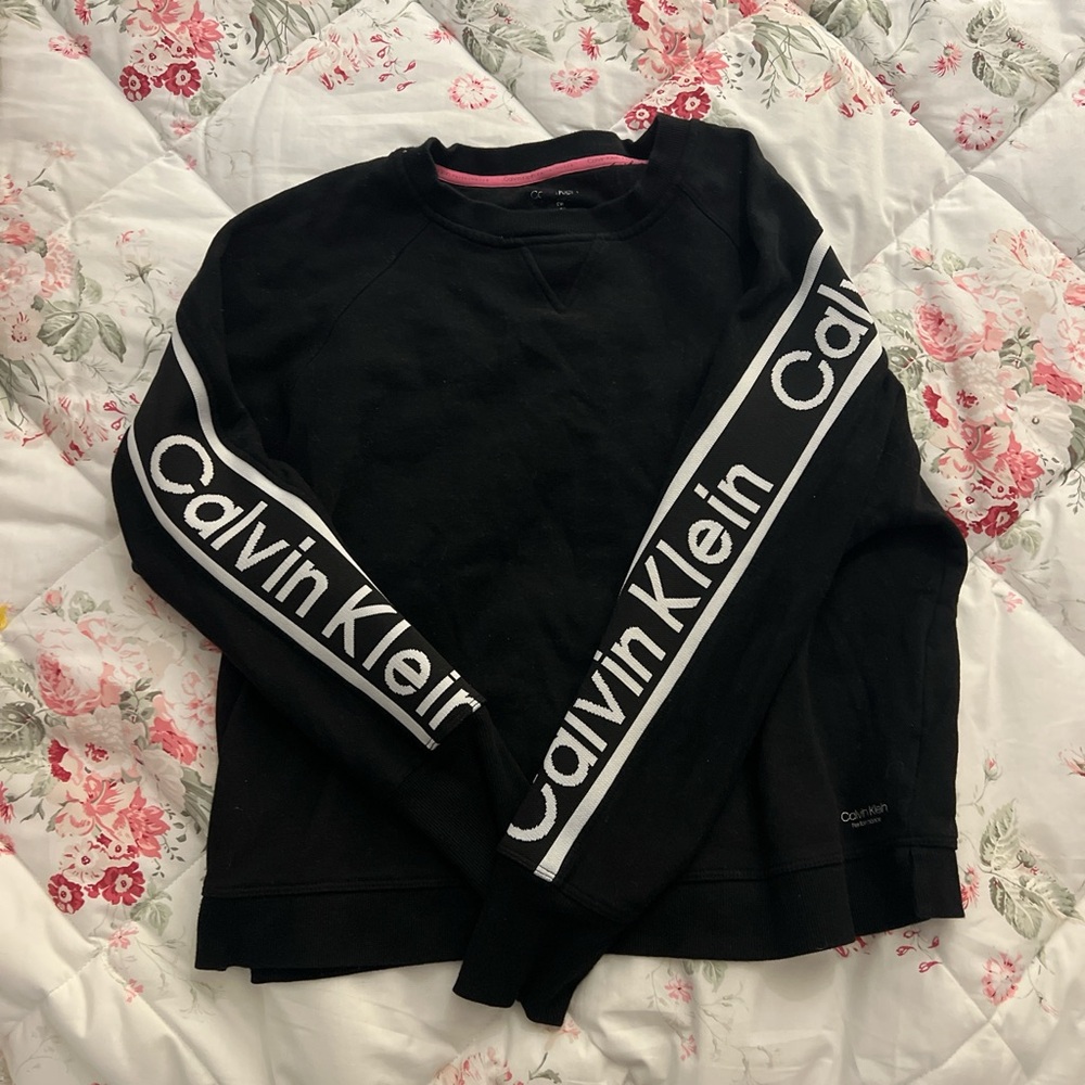 Calvin Klein Black Logo Sleeve Sweatshirt